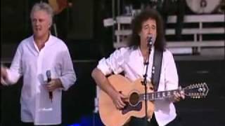 Queen  Imagine tribute to Lennon live [upl. by Anitnerolf113]