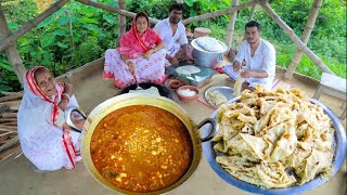 পেটাই পরোটা তার সাথে মাংস ঘুগনি রেসিপি  Petai Paratha amp Chicken Ghugni Recipe For Needy People [upl. by Nixie]