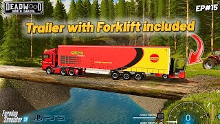 Palfinger Trailer with Forklift  Farming Simulator 22PS5 EP15 [upl. by Ennoved]