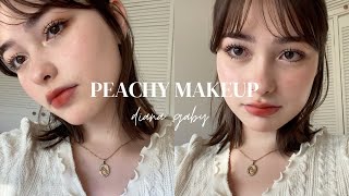 ⋆୨୧˚ peachy makeup ˚୨୧⋆  tutorial [upl. by Corsiglia]