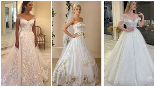 most beautiful wedding dresses  100 Beautiful Wedding Dresses for 2024  Aline Dresses Mermaids [upl. by Ytirahc390]