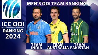 ICC ODI TEAM RANKING Updated  07 August 2024 [upl. by Docilla]