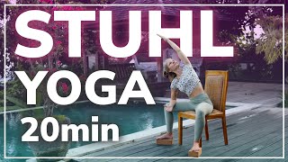 Mobilität in Hüften amp Weite im Oberkörper  20min Yoga auf dem Stuhl  für Senioren geeignet [upl. by Sivel]