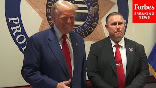 JUST IN Donald Trump Holds Surprise Meet And Greet At Las Vegas Police Protective Association [upl. by Migeon]