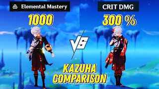 Crit vs EM  Best Kazuha Build  Genshin Impact [upl. by Nisa]