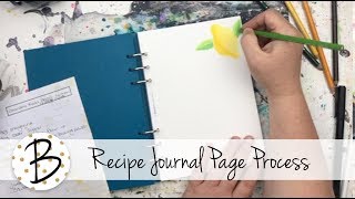 Recipe Journal Page Process Filofax Clipbook [upl. by Macleod]