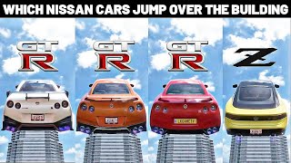 WHICH NISSAN CARS CAN JUMP OVER THE BUILDING IN FORZA HORIZON 5  LETS FIND OUT [upl. by Norina513]