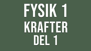 Fysik 1  Krafter del 1 [upl. by Kone]