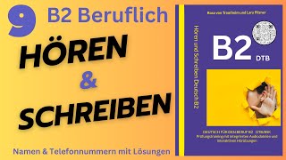 B2 Beruflich Hören und Schreiben Deutsch TEST für den Beruf B2 Telefonnummern amp Namen mit Lösungen [upl. by Vasta348]