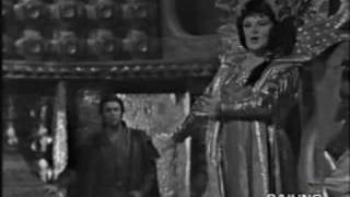 Turandot  quotIn questa reggiaquot  Birgit Nilsson Italian TV [upl. by Nylevol]