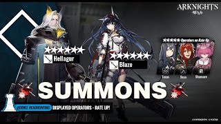 Arknights Summoning on Hellagur amp Blaze Kernel Banner [upl. by Adila]