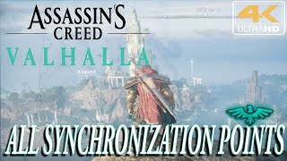 ASSASSINS CREED VALHALLA  All ENGLAND SYNCHRONIZATION POINTS AND JUMPS [upl. by Ormond]