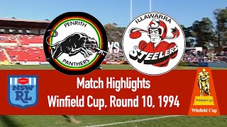 Penrith Panthers vs Illawarra Steelers  1994 Round 10  HIGHLIGHTS [upl. by Favian]