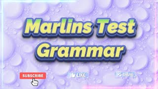 Marlins Test For Seafarer  Grammar [upl. by Lorimer]