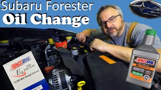 Subaru Forester Oil Change with AMSOIL Easy [upl. by Euhc348]