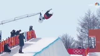 Brutal halfpipe crash for Frances Kevin Rolland [upl. by Lipman]