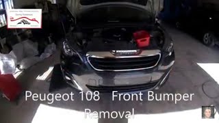 Peugeot 108 Front Bumper Removal [upl. by Dorraj]