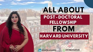 Post Doctoral Fellowship  Harvard University  USA  Eligibility Application Process [upl. by Hsital]