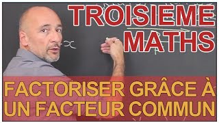 Factoriser grâce à un facteur commun  Exemples  Maths 3e  Les Bons Profs [upl. by Desirae]