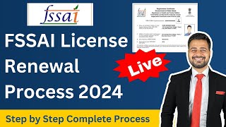 FSSAI Licence Renewal Process Online  Food License Renewal Process  FSSAI Renew Procedure [upl. by Aivizt]