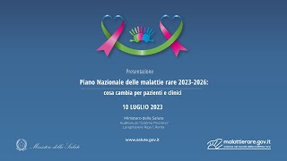 Presentazione Piano Nazionale delle malattie rare 20232026 cosa cambia per pazienti e clinici [upl. by Thatch484]