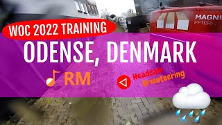 Headcam Orienteering Odense  Urban Sprint in Rain and Wind Denmark WOC Training [upl. by Hsiwhem]