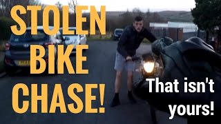 Biker Chases and Confronts Bike Thief [upl. by Esekram]