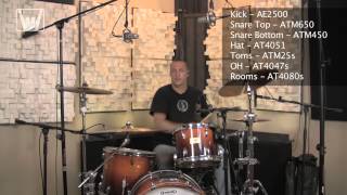 FullOnDrumscom  Audio Technica Mic Demo  Rock [upl. by Joung]