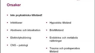 Akutpsykiatri del 13 akutpsykiatriska tillstånd [upl. by Rudich541]