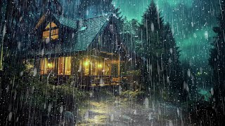 Forest rain sounds for sleeping  8 hours heavy rain sounds to calm down the stress and relax [upl. by Enelrad137]