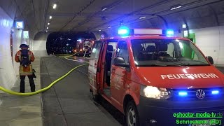 FEUER IM TUNNEL  Personen in Gefahr  EINSATZ für die FEUERWEHR bei einer Einsatzübung  Ü [upl. by Leikeze]