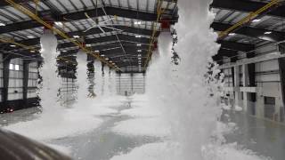 Aircraft hangar fire alarm test high expansion foam [upl. by Ulita]