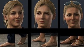 Uncharted 4 A Thiefs end  All 3 Elena Fisher Models with closeups  Uncharted 4 A Thief´s End [upl. by Mimi]