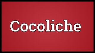 Cocoliche Meaning [upl. by Harwill]