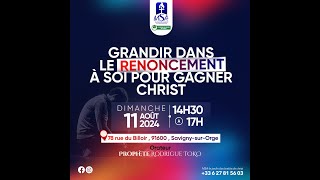 Grandir dans le renoncement à soit pour gagner Christ  Prophète Rodrigue TOKO [upl. by Zinnes733]