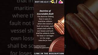 Philippine Law Doctrine of Inscrutable Fault  Commercial Law 2021Law Requisites Ph shorts [upl. by Airec]