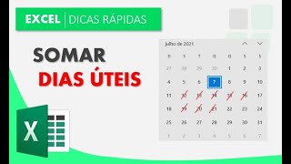 Somar dias úteis Excel  Pular Final de Semana [upl. by Ilram]