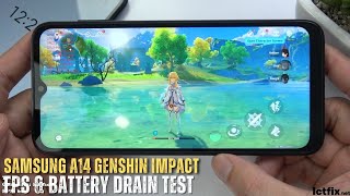 Samsung Galaxy A14 Genshin Impact Gaming test  Mediatek Dimensity 700 90Hz Display [upl. by Atinav]