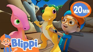 Blippi Dinosaur Song  Blippi Songs 🎶 Educational Songs For Kids [upl. by Ahsennod]