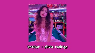 traitor  olivia rodrigo sped up [upl. by Attenal]