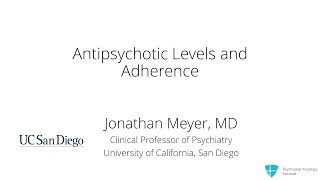 Antipsychotic Plasma Levels and Adherence [upl. by Booth]