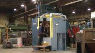 Viking SH4840 Spinner Hanger Abrasive Shot Blast Machine [upl. by Ahtaela]