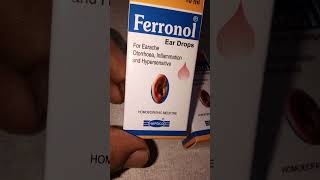 ear drops ferronol hepdco homoeopathic medicine [upl. by Gnouc]