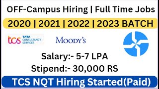 TCS NQT Hiring Started How to Apply   Moodys  Beaconstac Off Campus Hiring 2023  2022  2021 [upl. by Atinehs]