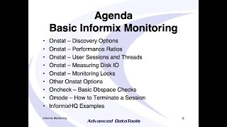 Informix Tutorial  Basic Informix Server Monitoring by Lester Knutsen [upl. by Oilalue923]