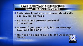 Klamath County Assessors Office number spoofed used for scams [upl. by Arik]