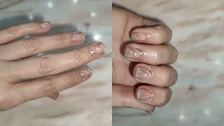 ELEGANT SPARKLE GEL NAILS NAIL ART TUTORIAL [upl. by Nevins]