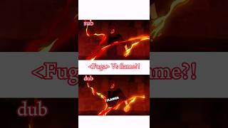 Jujutsu kaisen dub Vs sub sukuna flame arrow [upl. by Gent]