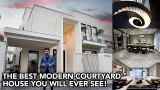 The Best Modern Courtyard House Design  A Minimal Luxury House [upl. by Aicxela]