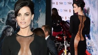 Jaimie Alexander Sexy Dress at Thor Premiere [upl. by Nachison286]